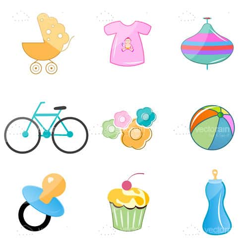 Infant Elements Icon Set